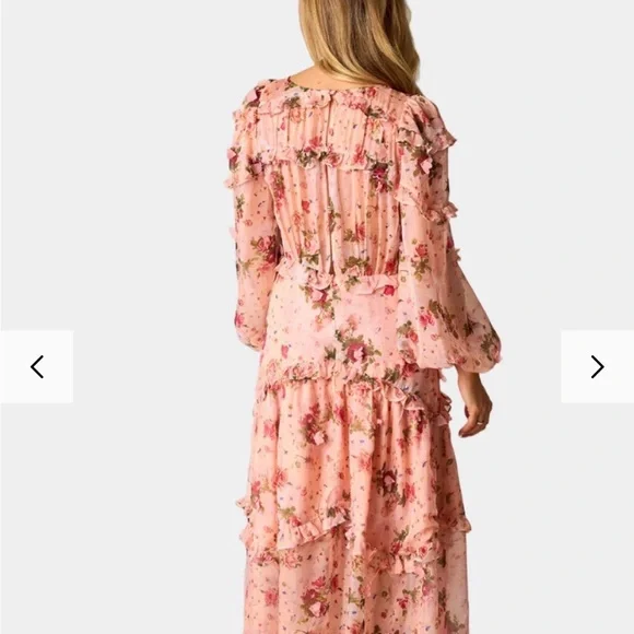 Buddy Love Pink Floral Maxi Dress - Picture 3 of 10